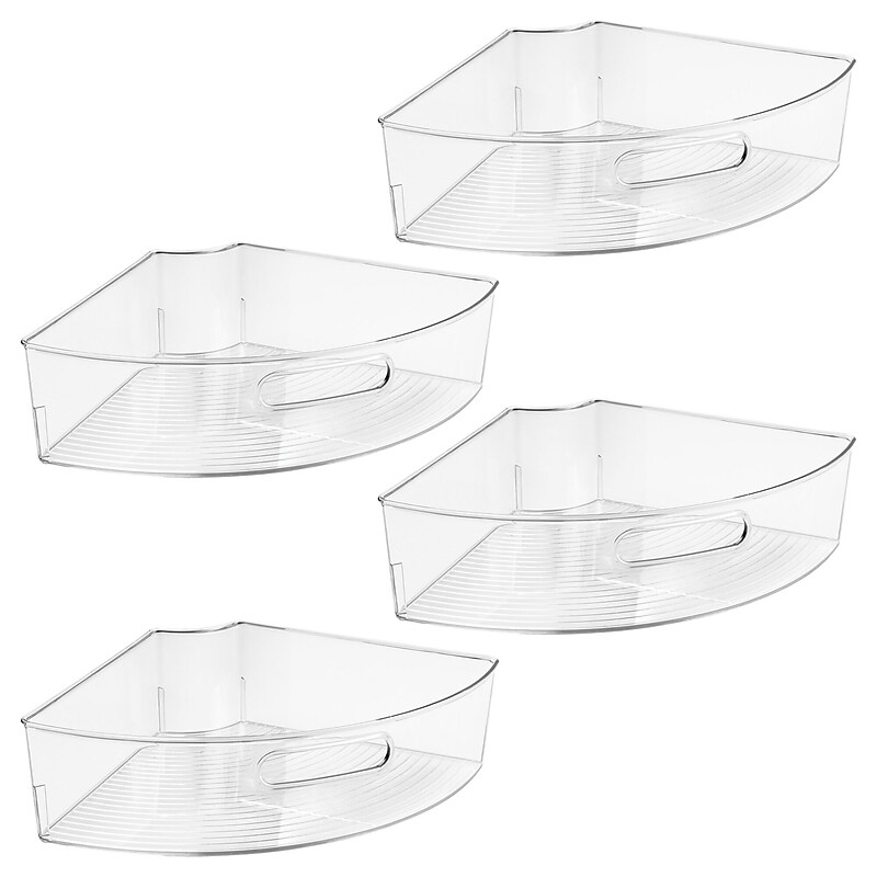 iDesign Lazy Susan Wedge Plastic Organizers, Clear (27743M4) image 1