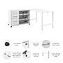Bush Business Furniture Hustle 60"W Computer Desk and Storage Cabinet with Drawers and Shelves, White (HUS009WH)~#|#~311289A0-52EF-47B3-91018ED0AD25E2ED_sc7