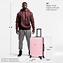 InUSA Vasty 26.37" Hardside Suitcase, 4-Wheeled Spinner, TSA Checkpoint Friendly, Pink (IUVAS00M-PNK)~#|#~3114F2F9-9E6A-4790-AB54445C859EE6E0_sc7