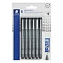 Staedtler Pigment Liner Sketch Pen, Black Ink, 6/Set (308SB6BK)~#|#~3117B8C0-70E3-4F4D-A2979FAFADE9ED50_sc7