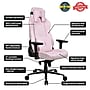 Arozzi Vernazza Supersoft Fabric Ergonomic Racing Gaming Chair, Pink (VERNAZZA-SPSF-PNK)~#|#~3118A081-E74D-4059-A69AD184D9A7D4D5_sc7