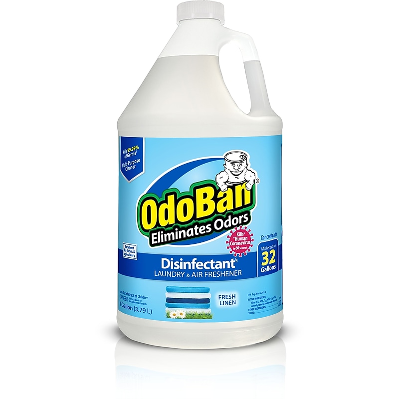 OdoBan Air Freshener & Deodorizer, Fresh Linen Scent, 1 Gallon (911701-G4) image 1
