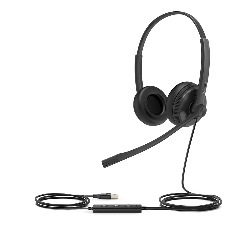 YeaLink UH34 Noise Canceling Stereo On-Ear Headset, UC Certified (1308044) image 1