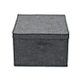Household Essentials Jumbo Storage Box with Lid in Breathable Canvas and Convenient Handle, (HH7515-1)~#|#~3122E808-08D3-4CE7-AD566EA009951463_sc7