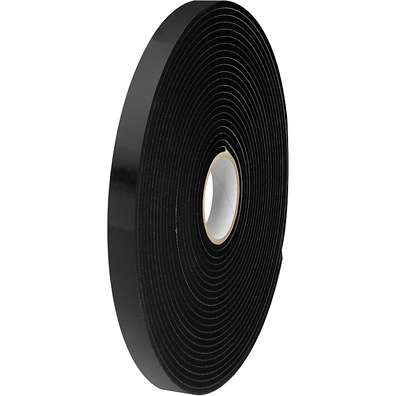 Tape Logic Indoor Foam Double-Sided Mounting Tape, 0.5" x 36 yds., Black, 2/Carton (T9541162PK) image 1