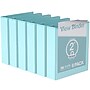 Davis Group Standard View 2" 3-Ring Binders, Aqua, 6/Pack (7413-12-06)~#|#~31245C4B-38AC-47D1-828FDEC6441A6908_sc7