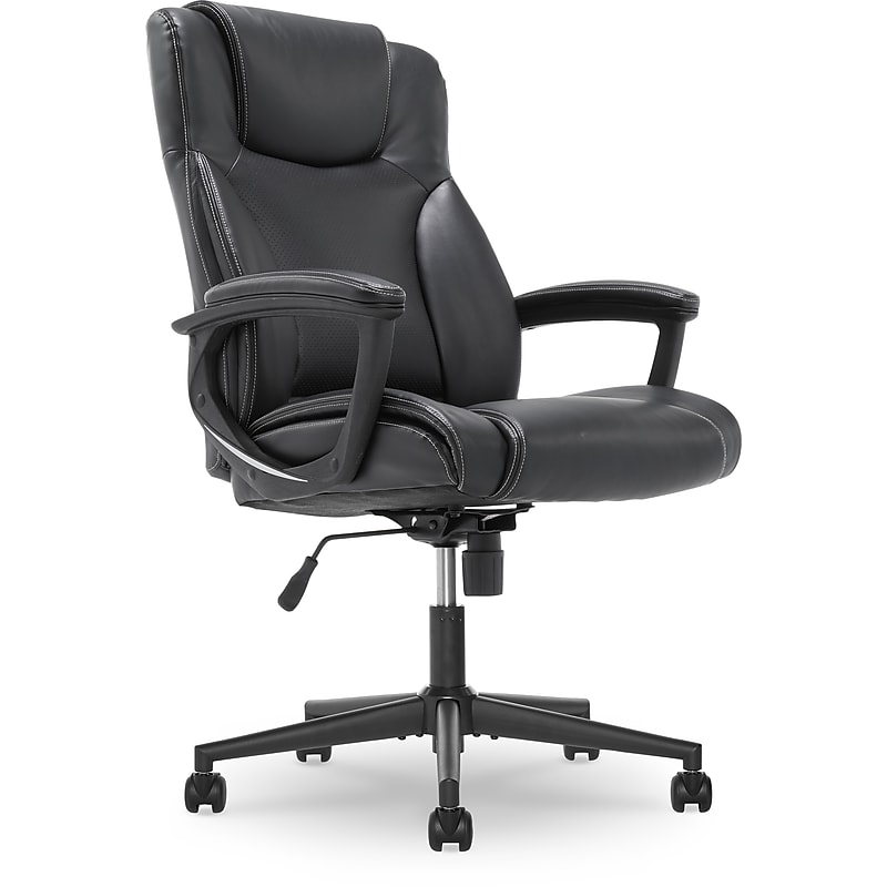 Serta Bonded Leather Executive Chair, Black (CHR200097) image 1