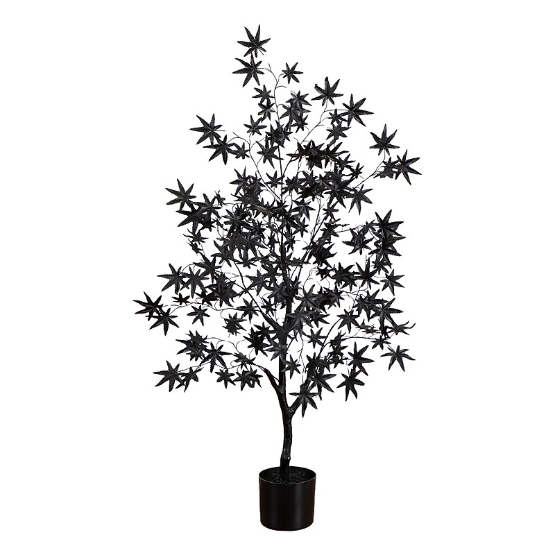 Nearly Natural Artificial Halloween Eerie Black Maple Tree, 4' (T5152) image 1