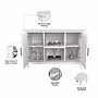 Bush Furniture Key West 30" Accent Cabinet with Doors and 4 Shelves, Pure White Oak (KWS146WT-03)~#|#~312DD269-6EB9-4848-A7B9411F899485CE_sc7