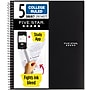 Five Star 5-Subject Subject Notebook, 8.5" x 11", College Ruled, 200 Sheets, Black (72081)~#|#~3134EC27-43B3-445C-A91B329EEF29FA03_sc7