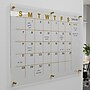 Excello Brands Acrylic Dry-Erase Calendar Whiteboard, 20" x 30", Gold Print (ACRYLBRD-CAL20X30-GLD)~#|#~313B0EBB-30B2-49FD-828273C1D1B88224_sc7