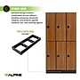 Alpine Industries 72" 2-Tier 3-Column Storage Locker, Oak (701-O-3-TPL-MK)~#|#~313CCF3F-2834-478D-8AA7DDA71CCF314E_sc7