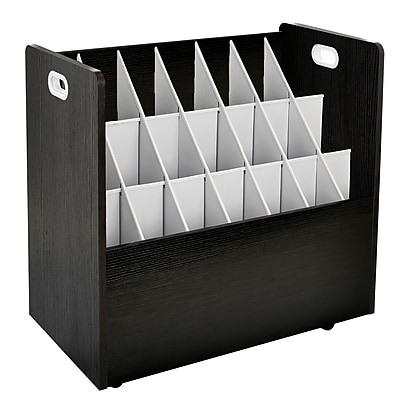 AdirOffice 21-Slot Mobile Roll File, 28.5″H x 30″W x 15.75″D, Black (625-BLK-KIT1) Simolary simolary.com
