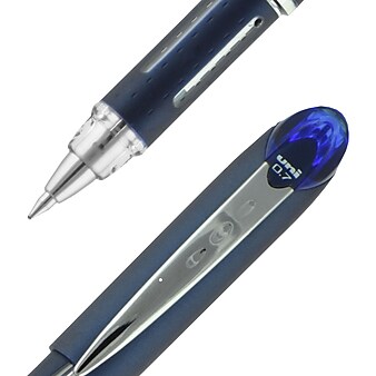 uni Jetstream Ballpoint Pen, Fine Point, 0.7mm, Blue Ink, Dozen (40174)