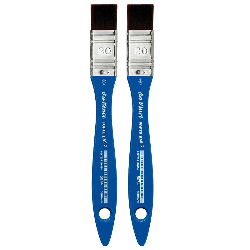 da Vinci FORTE BASIC Mottler Brush, Synthetic, Acrylic, Flat, Series 5074, Size 20, 2/Pack (DVXVA507420-2) image 1