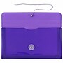 JAM Paper Premium Plastic Filing Envelope with Button & String Closure, 5 1/4" x 10", Purple, 3/Pack (921B1pux3)~#|#~31448AE5-6BB3-4FAF-975A174CB8182A5A_sc7
