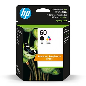 HP 60/901 Black/Tri-color Ink Cartridges 2/pack (N9H63FN)