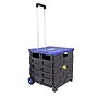 Dbest Quik Cart Pro Rolling Crate Teacher Utility with Seat, Blue (01-805)~#|#~314684F1-7B09-4954-B1E8D3F4680D45C7_sc7