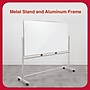 TRU RED™ Magnetic Painted Steel Mobile Dry Erase Board, Aluminum Frame, 40"H x 72"W (TR62829)~#|#~3151BBD4-DCE7-4F91-BA777D6E02D7EB30_sc7
