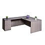 Boss Office Products 71"W L-Shaped Executive Corner Desk with Box/Box/File Storage Pedestal, Driftwood (GROUPA10-DW)~#|#~3153A26A-01FF-4BD6-B35C2652580AF3B6_sc7
