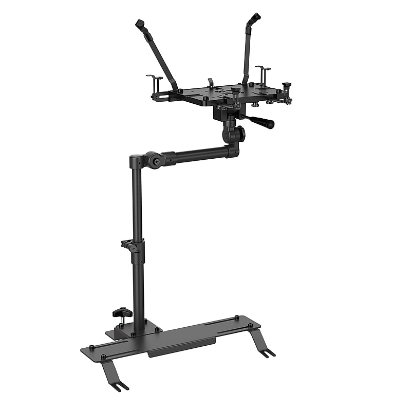 Mount-It! 19.68" x 4.25" Steel Adjustable Vehicle Laptop Mount with Universal Base, Black (MI-528) image 1