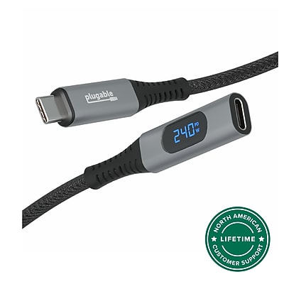 USB C Extension Cable with Built-in Multimeter Tester