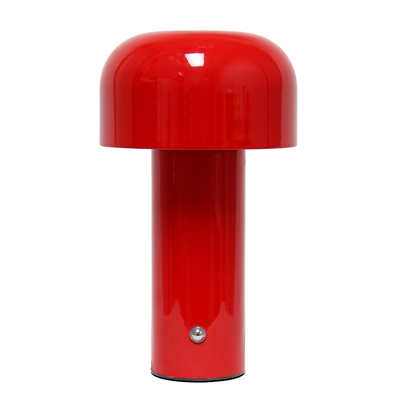 Simple Designs Mushroom Magic LED Table Lamp, Red (LD1070-RED) image 1