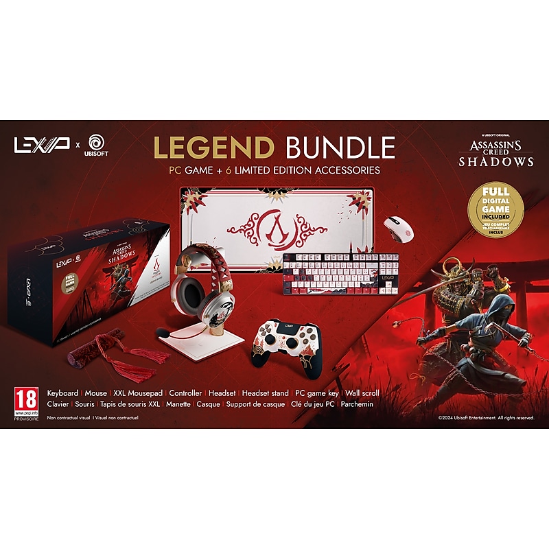 Lexips & Ubisoft Assassin's Creed Shadow Legend Bundle: PC Game and 6 Accessories (UBXLXBOX005) image 1