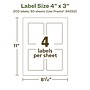 Avery EcoFriendly Laser/Inkjet Rectangle Multipurpose Labels, 4" x 3", White, 200/Box (94252)~#|#~315E80C9-D0F8-408C-ABB84E0ABA5A14D4_sc7