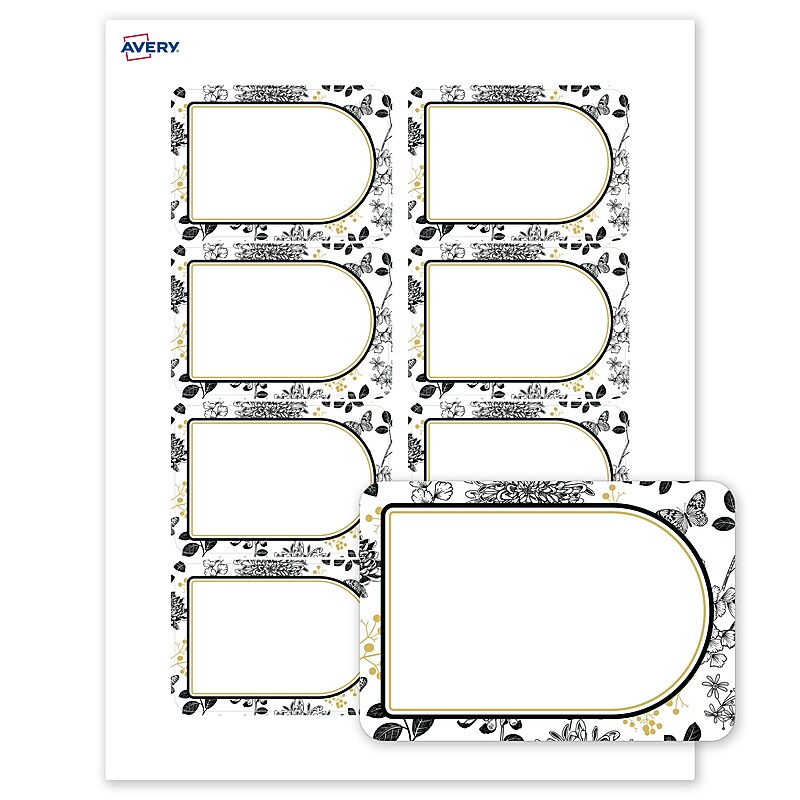 Avery Rectangle Laser/Inkjet Multipurpose Labels, 2-1/3" x 3-3/8", White, 80/Pack (19479371022) image 1
