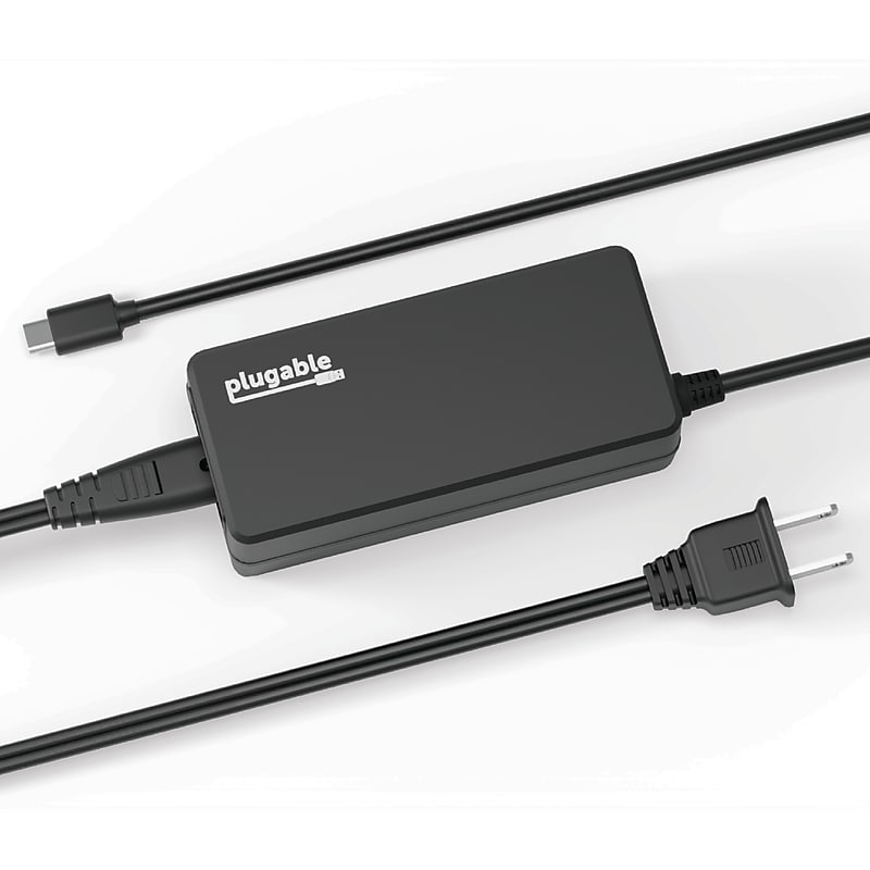 Plugable USB Type C Power Delivery 2.0 AC Adapter, Black (USBC-PS-60W) image 1