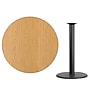 Flash Furniture 42'' Round Laminate Table Top with 24'' Round Bar-Height Table Base, Natural (XURD42NTTR24B)~#|#~316BEC34-9EB9-4517-9C4E101802325ABD_sc7