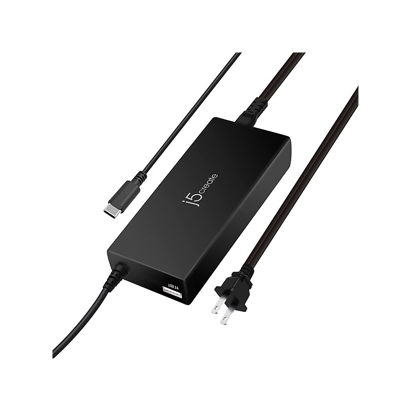 j5create 100W USB Type-C Charger, Black (JUP2290C) image 1
