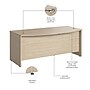 Bush Business Furniture Studio C 72"W Bow Front Desk, Natural Elm (SCD172NE)~#|#~3174E4B0-8D81-49A6-9138102BE5BE177C_sc7