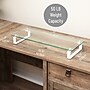 Mind Reader Contemporary Monitor Stand and Laptop Riser, Clear (GLASS-CLR)~#|#~31752AE8-39F9-4AF5-85E91243668DF0EA_sc7