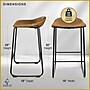 Finch Landon Bar Stool, Brown, 2/Set (CHR10030A)~#|#~317565DC-EB39-416A-854DAA4AE294805A_sc7