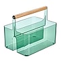 mDesign 2-Compartment Plastic Desk Organizer, Sage/Natural (26055)~#|#~317B3351-32A1-454C-8155D34B3B01B98F_sc7