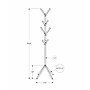 Monarch Specialties Inc. Coat Tree, White, Metal (I 2059)~#|#~317DA136-AEEB-4ABD-9A43624DF3176C89_sc7