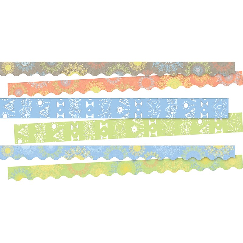 Barker Creek Double-Sided Border Set, Calming Colors, 3 designs, 38/Set (4036) image 1