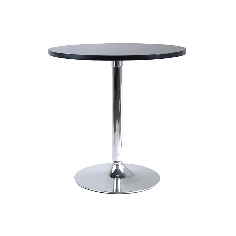 Winsome Spectrum 28.74" Round MDF Dining Table, Black (93729) image 1