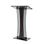 AdirOffice 47" Speaker's Podium Lectern, Transparent Black (661-02-BLK)~#|#~318B627F-54F8-436D-BB2E9CA69260E4DA_sc7