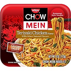 Nissin Chow Mein Teriyaki Chicken Ramen Noodles, 4 oz., 8 Bowls