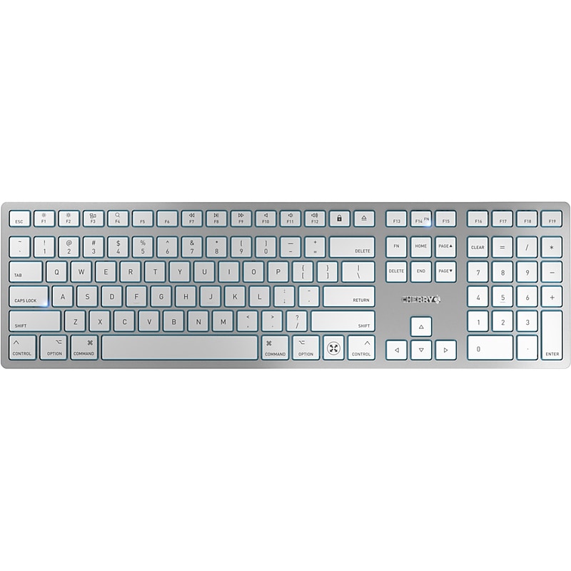 Cherry KW 9100 Slim Wireless Keyboard, Silver Gray (JK-9110US-1) image 1