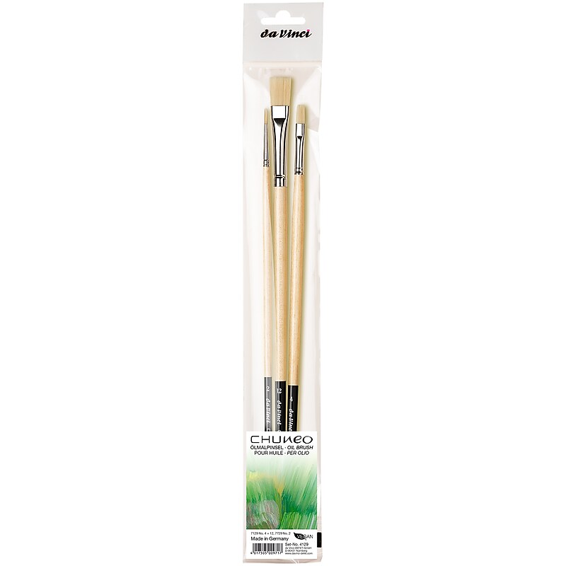 da Vinci CHUNEO Oil Synthetic Hog Bristle Brushes, 3/Pack (DVXVA41290) image 1