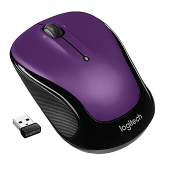 Logitech M325S Wireless Ambidextrous Optical USB Mouse, Violet (910-006826)