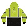 GloWear 8311BK High Visibility Long Sleeve Black Bottom Hooded Sweatshirt, ANSI Type R Class 3, Lime, Large (22874)~#|#~31A13168-8AE2-40D0-96DBF03AAD3280E8_sc7
