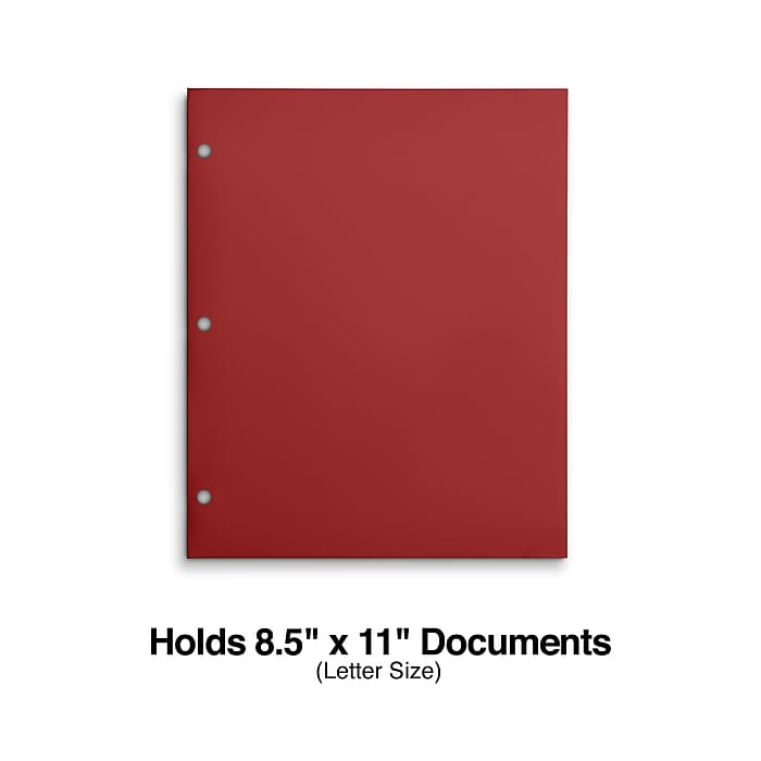 Staples 3-Hole Punched 4-Pocket Paper Folder, Red (ST56209-CC