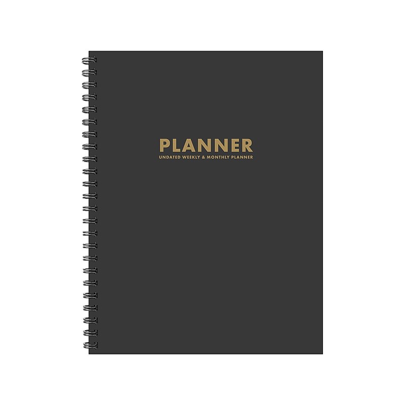 Willow Creek 9" x 11" Weekly & Monthly Planner, Paper Cover, Charcoal Gray (49167) image 1