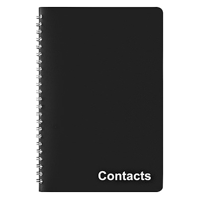 Mead Pocket Floral Address Book - 3.5" X 6.25", Colors Vary (Black Or White), 1 Pack