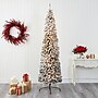 Nearly Natural 8-ft Flocked Pencil Artificial Christmas Tree with 500 Clear Lights and 646 Bendable Branches (T1908)~#|#~31A8CE7F-B46C-4C5F-95A7711B6137FA64_sc7